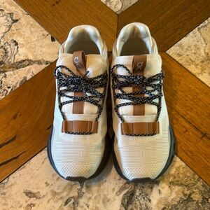 On Running White and Brown Sneakers - Cloudnova - no insoles